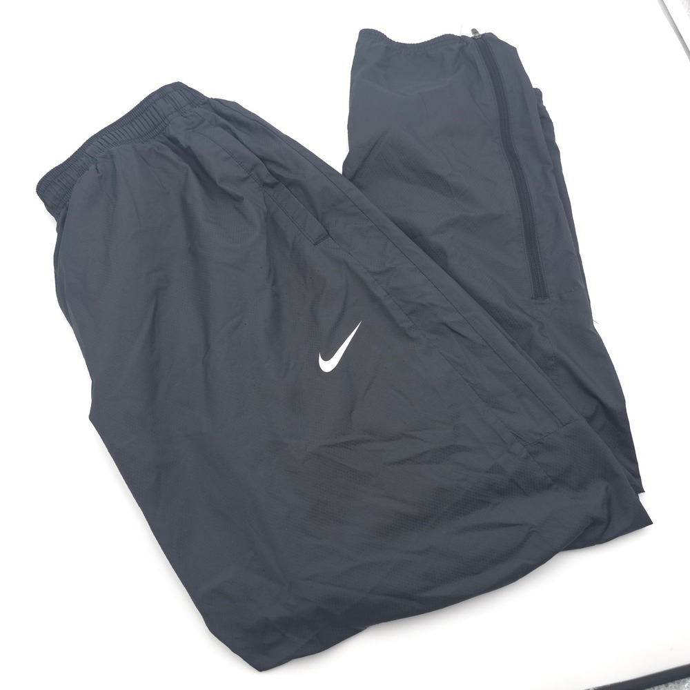Nike Dallas Mavericks NBA Track Pants Men Black Embroidered Logo Zip Ankle Large